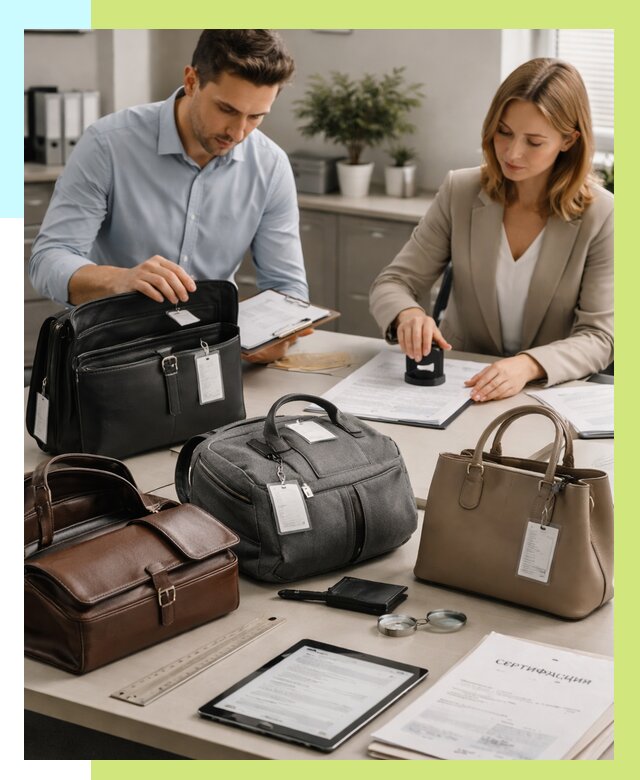 Сертификация сумок в Новомосковске от 7744 руб. | Алешин-Нвм