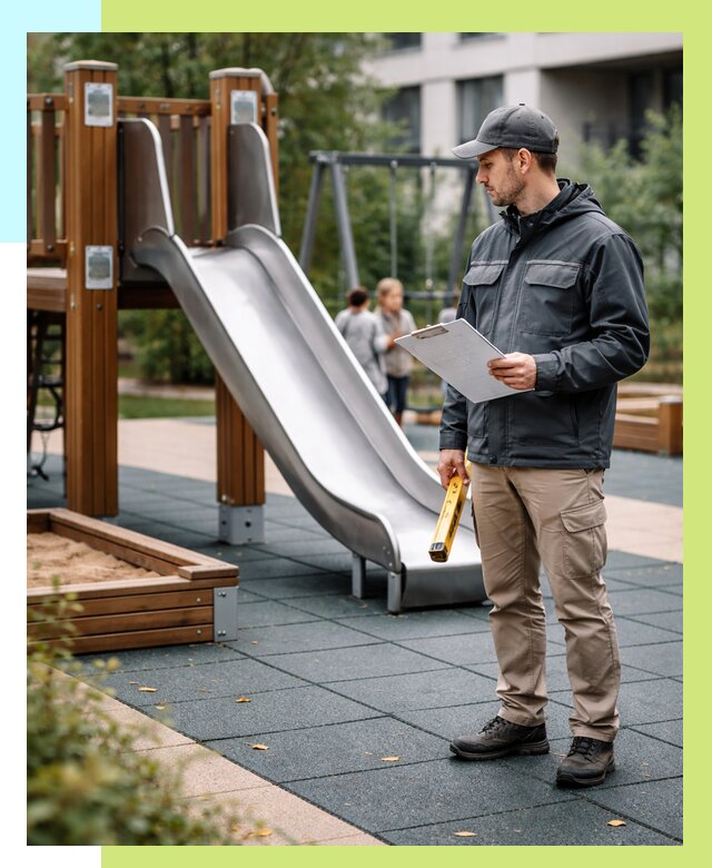 Сертификация детских площадок в Новомосковске от 25813 р. | Алешин-Нвм