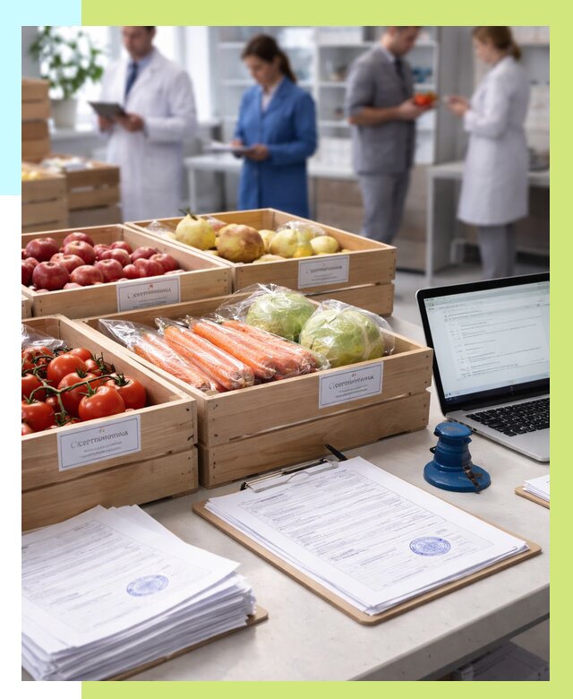 Сертификация овощей и фруктов в Новомосковске от 8776 р. | Алешин-Нвм