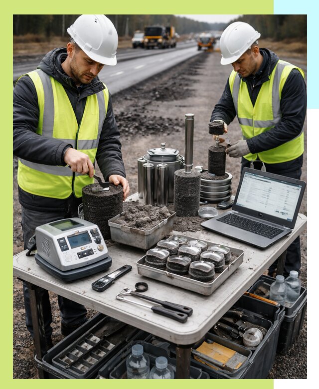 Сертификация асфальта: испытания и подтверждение в Новомосковске