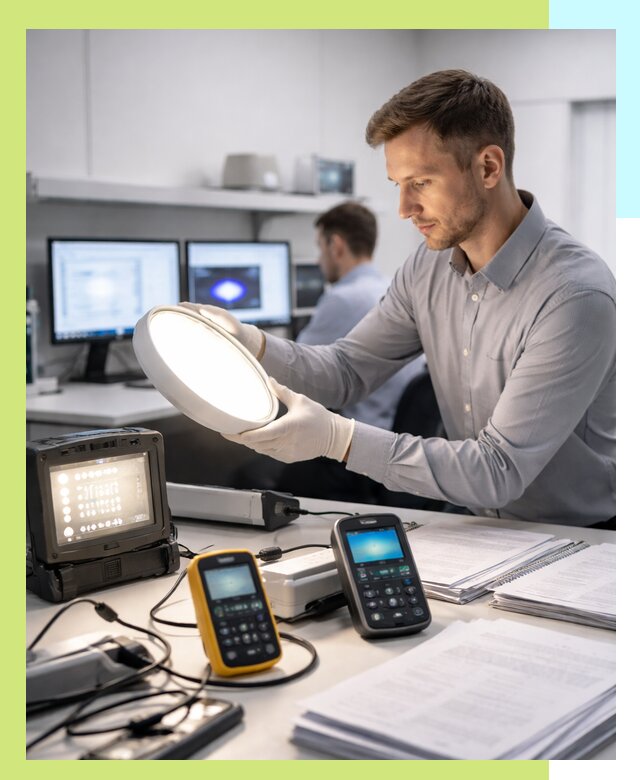 Сертификация светильников в Новомосковске: испытания и оформление