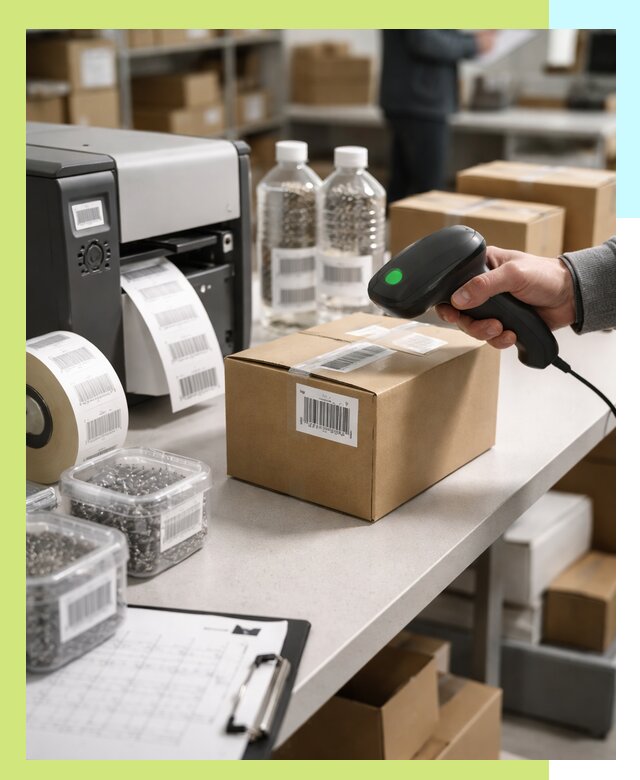 Штрихкодирование продукции и маркировка для продажи в Новомосковске
