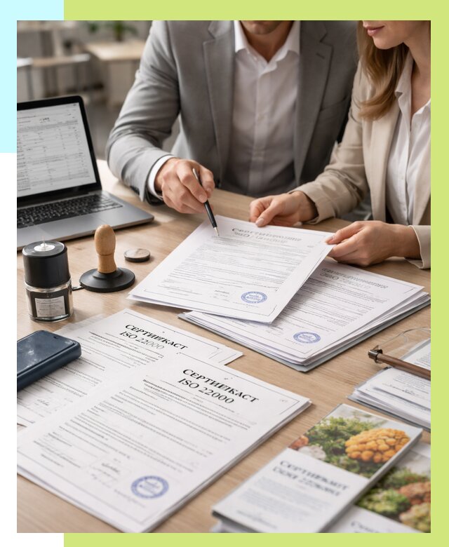 Сертификат ISO 22000 в Новомосковске от 41300 р. под ключ | Алешин-Нвм